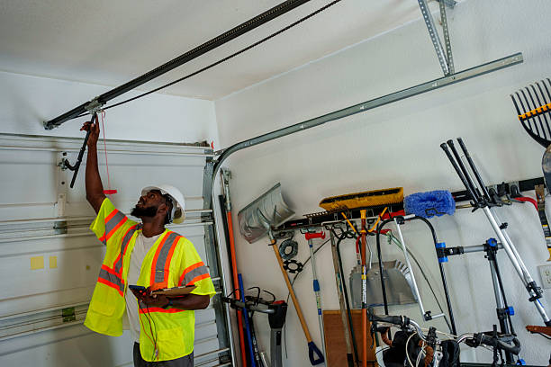 Professional Garage Door Panel Replacement technician working in Marshall, AR